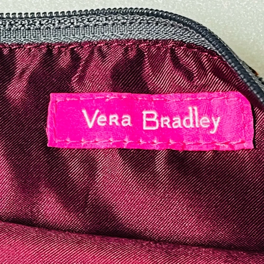 Vera Bradley Midtown City Plaid Nylon Wristlet Pouch Clutch - Makeup Bag